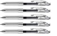 Pentel Energel Infree Gel Ink Ballpoint Pen Pack of 5 Black Smooth Writing