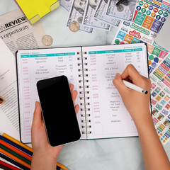 Budget Planner – Budget Book with Bill Organizer and Expense Tracker, 6.1″ X 8.2