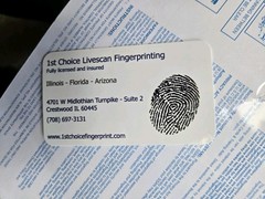 5 Fingerprint Cards FBI Applicant FD-258 1st Choice Livescan Fingerprinting NEW