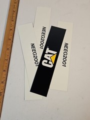Five AUTHENTIC CATERPILLAR TRACTOR DECALS 6.5”x1.5” NOS NEW Neeg2001