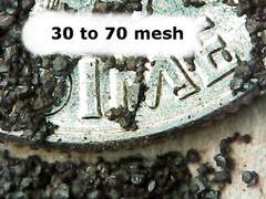 IRON OXIDE POWDER 5 Pounds Native Iron, 5 assorted mesh sizes, 1# each