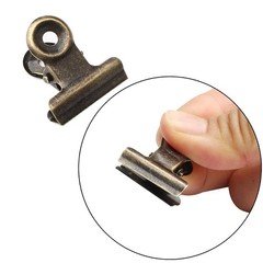 100 PCS Metal Hinge Clips, Bronze Small Clips 100pcs 0.87Inch, Cyan