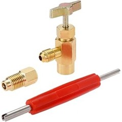 Self-Sealing Can Tap with Tank Adapter and Size: R134A Self-Sealing Can Tap