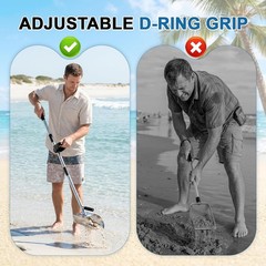 Stainless Steel Sand Scoop for Metal Detecting, 45 Inches