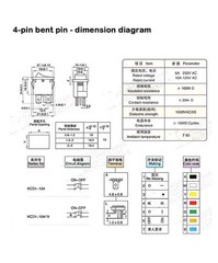 2/3/4/6 Position Rectangular Rocker Switch 250V 16A/30A KCD1/3/4 ON OFF
