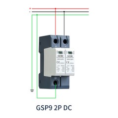 GEYA 2Pole 600/1000V Surge Protector Protective Device DC 40kA Lighting Arrester