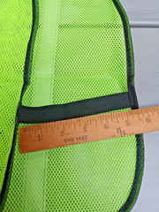 Yellow w gray high vis reflective strips breathable mesh safety vest, new