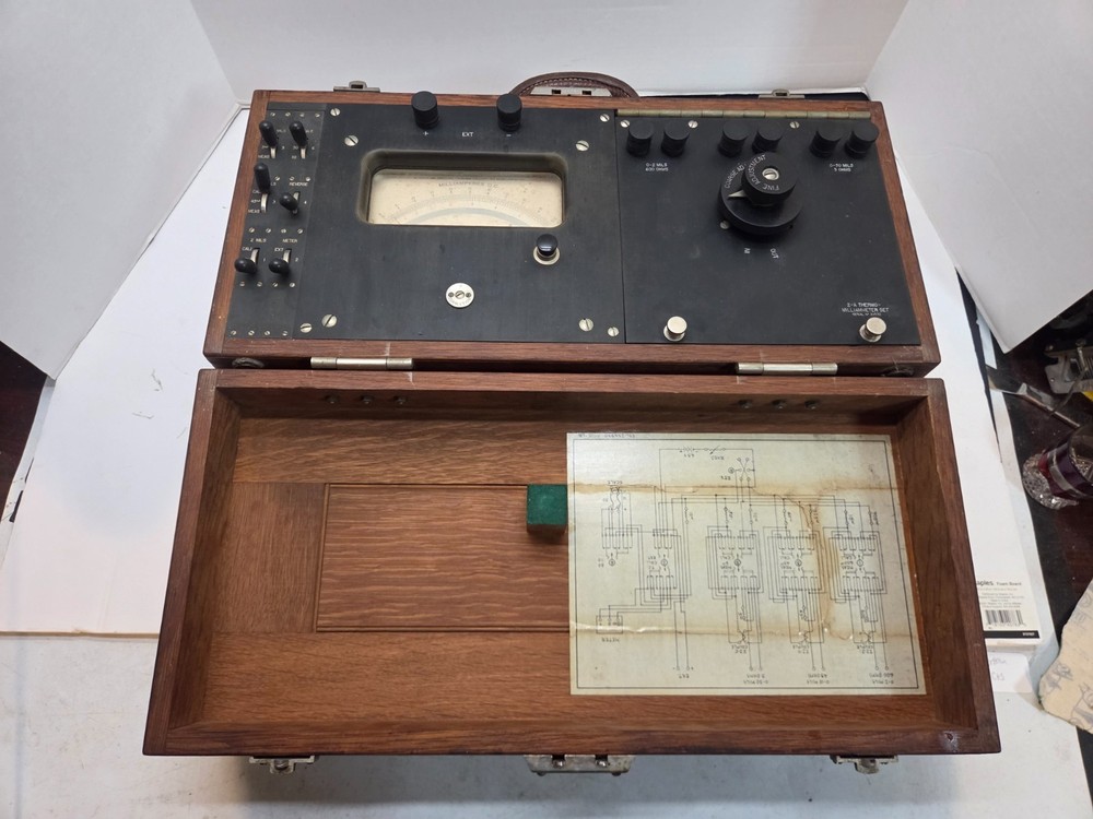 RARE Western Electric 2A Thermo Milliameter test set w/ thermocouple 22 1A