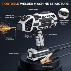 Portable Handheld Welding Machine – 110V IGBT Inverter Handheld Welder, 20-120A