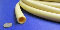 Latex Rubber Tubing Shore A35 Amber 1.0″ OD x 3/4″ ID x 1/8″ Wall x 10′ Length