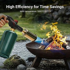 ThermoMaven Metal Butane Torch, Refillable Cooking Kitchen Torch MT-905 in Black