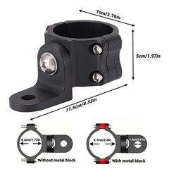 Aluminum UTV Roll Bar Flag Whip Light Bracket, 1.75″-2″ 360° Adjustable Mount