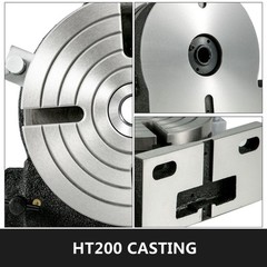 VEVOR 8″ Precision Horizontal and Vertical Rotary Table HT200 Casting