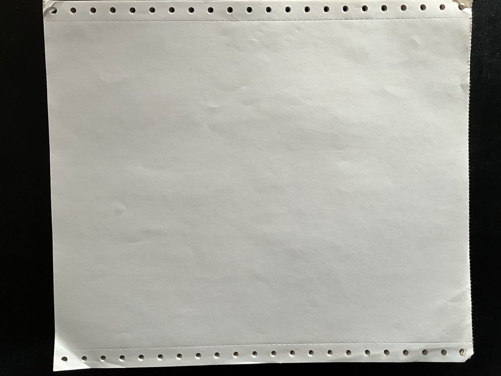 9.5×11 Computer Paper 68 Continuous Sheets for Dot Matrix Printer