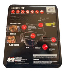 3pk SAS Safety Glasses or Goggles Strap Clear Gray Yellow Lenses Eye Protection