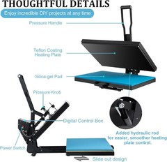 16″ x 24″ Digital Clamshell T-shirt Heat Press Machine Sublimation Transfer DIY