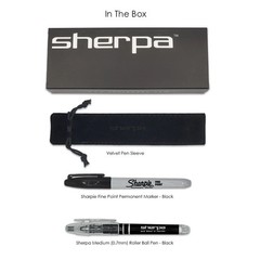 NEW! Sherpa Pen Classic Contemporary Silver Sapphire Pen/Sharpie Marker Cover