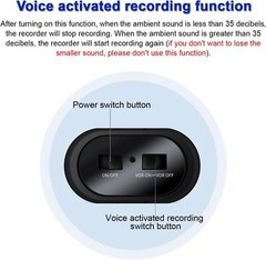 500 Hrs Mini Spy Voice Activated Recorder Digital Audio Magnetic 64GB MP3 Player