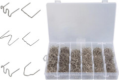 3000 PCS Plastic Welding Staples, 6 Types Hot Staples Welding Rods with Storage