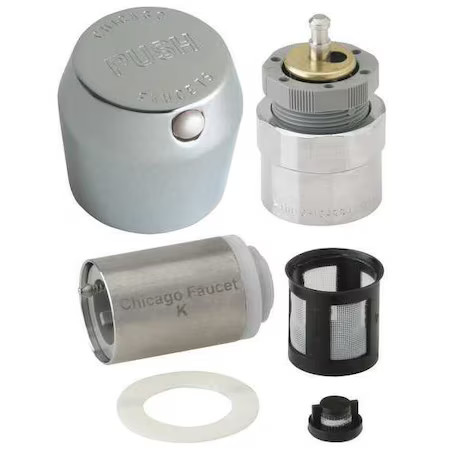 Chicago Faucet 665-Rkpabcp 1-3/4″ Mvp Metering Push Handle