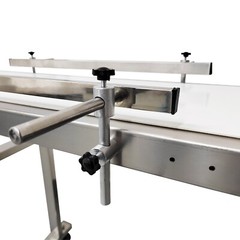 110V 82.7″*7.8″ Food Grade White PU Belt Conveyor Stainless Steel Body 120W