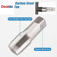 5-Piece NPT Pipe Tap Set, NPT Tap and Die Set with 1/8″, 1/4″, 3/8″, 1/2″ and 3/