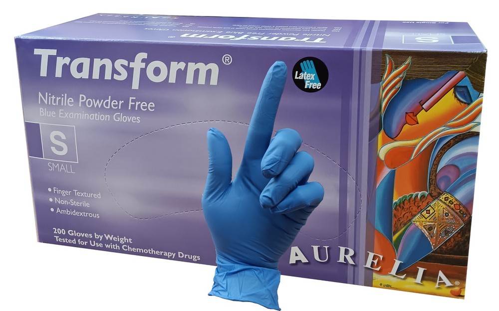 Nitrile Gloves Powder Free Transblue Aurelia Transform 200Pcs (SPECIAL PRICE!!)