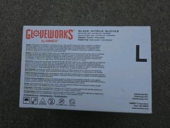 GLOVEWORKS HD 6 Mil GWBN Latex Free Nitrile Disposable Gloves, Black