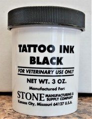 Tattoo Ink Black 3 oz Livestock Pigs Pets