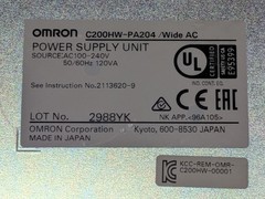 OMRON POWER SUPPLY UNIT C200HW-PA204R/WIDE AC 100-240V 120VA