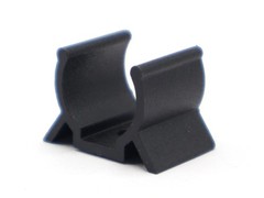 Essentra Components VM1004 Cable Clip, U-Type Black Fastener 0.500″, 20pk