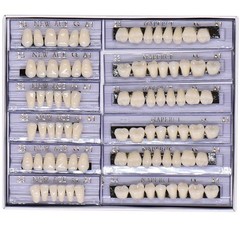 168Pc Dental Acrylic Resin False Teeth 23# Shade A1 Denture Full Upper Lower NEW