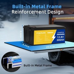 12V 300Ah LiFePO4 Lithium Battery BMS Deep Cycle 12V for Solar Marine Off-grid
