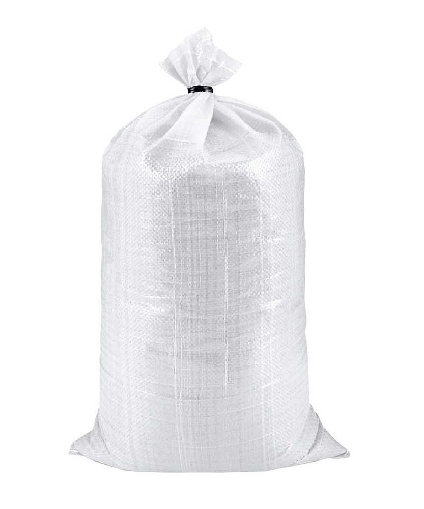 Heavy Duty Sandbag, Poly Woven Garbage Bag, White Non-Printed, 22″ X 36″