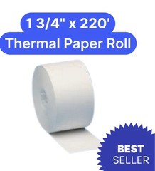 10 ROLLS (1-3/4″) x 220′ THERMAL CASH REGISTER PAPER – FAST FREE SHIPPING~