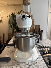 Hobart N50 Commercial Mixer WHITE Counter Top 5 Quart 3 Speed +Bowl+paddle WORKS