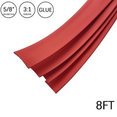 3:1 Heat Shrink Tube – 5/8″ Red Dual Wall Marine Adhesive Glue Lined Waterproof