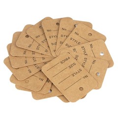 jijAcraft 1000Pcs Price Tags, Brown Clothing Tag for Retail, Rectangle,