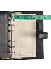 Franklin Covey Anna Pocket Snap Binder Blue Nappa Leather 6X3.5 Planner #59363