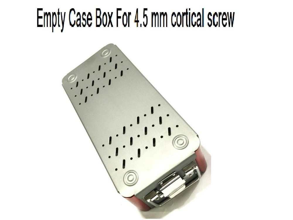 Orthopedic Empty Case Box For 4.5 mm Cortical Screw Surgical Instruments