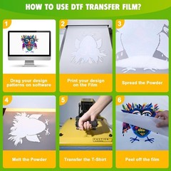 60 Sheets High-Quality DTF Transfer Film – Ideal for Dark & Light Fabrics