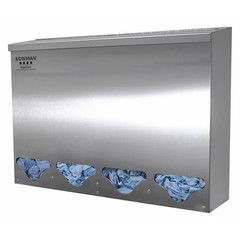 Bowman Dispensers Bk314-0300 Bulk Dispenser, 4 Compartments, Silver