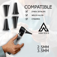 Universal Disposable Otoscope Covers – 50 Pack, 2.5mm & 3.5mm Specula Tips for A