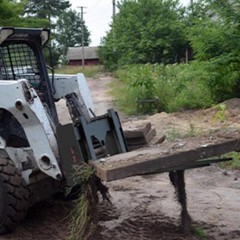 48″ 4000lbs Skid Steer Pallet Fork Quick Attach W/Receiver Hitch & Spear Sleeves