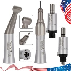 ASkeadnt Dental Slow Low Speed Handpiece Straight Contra Angle Air Motor 4/2Hole