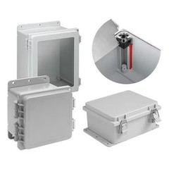 1/4 Turn Latch Electrical Enclosures, 8.12 in H, 4.38 in D, 6 in W, 12, 13, 4,