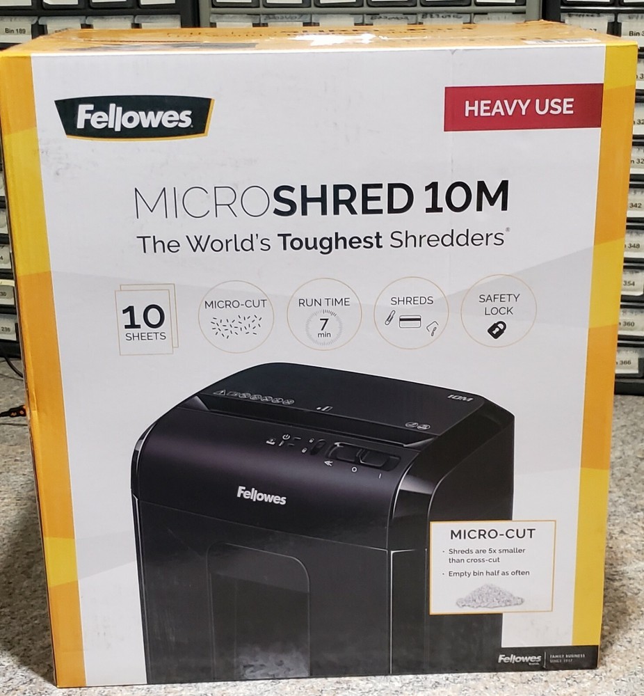 Fellows Micro Shred 10M Heavy Use Paper Shredder CRC46301