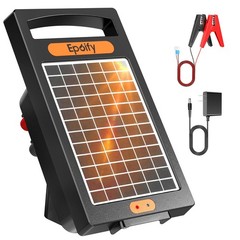 24 Hour Solar Electric Fence Charger, 10 Miles, Up to 10200v Output Range Ele…
