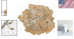 Kraft Price Tags 200pc Blank Writable Strung Labels Small Jewelry Clothing Craft