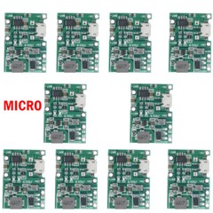 10x 3.7V 9V Micro USB/Type-C 18650 Lithium Battery Charging Board Charger Module